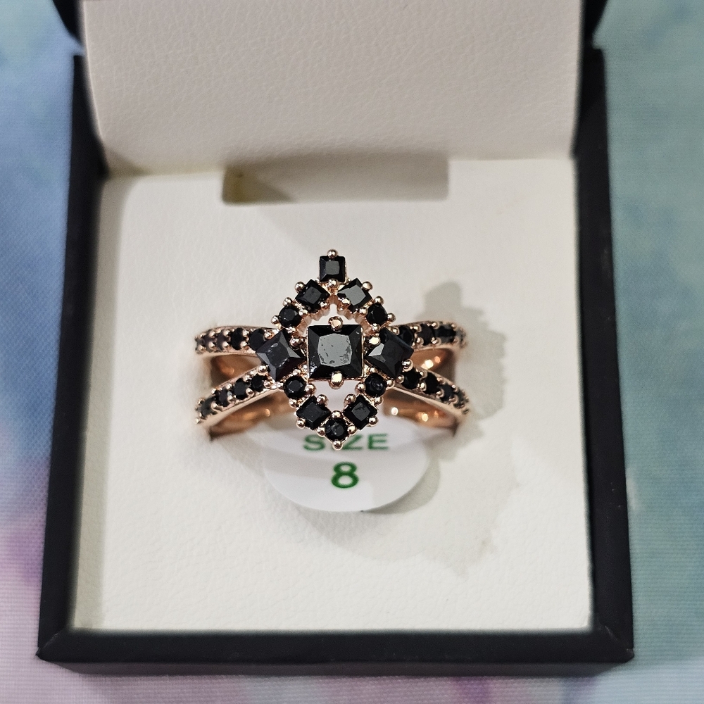 BP Bomb party ring Black Onyx SIZE 8